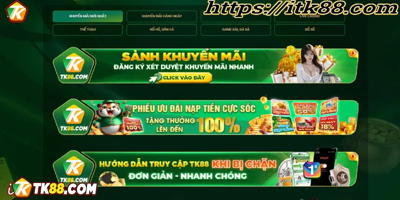 Khuyến mãi TK88 hấp dẫn dành cho tất cả thành viên nhà cái