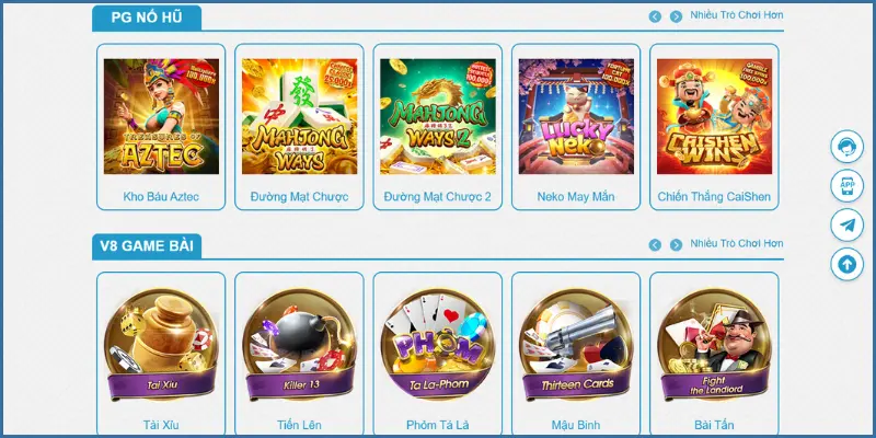 Thư viện game đa dạng